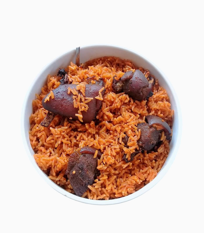 Jollof Rice with Goat meat